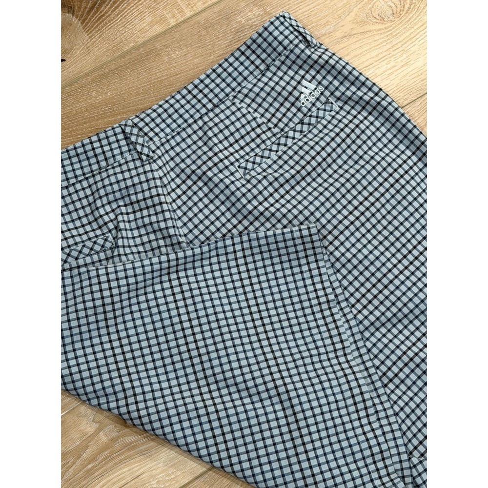 Adidas Mens Golf Shorts Size 40 Blue Plaid Check Performance AE7002 Z24482